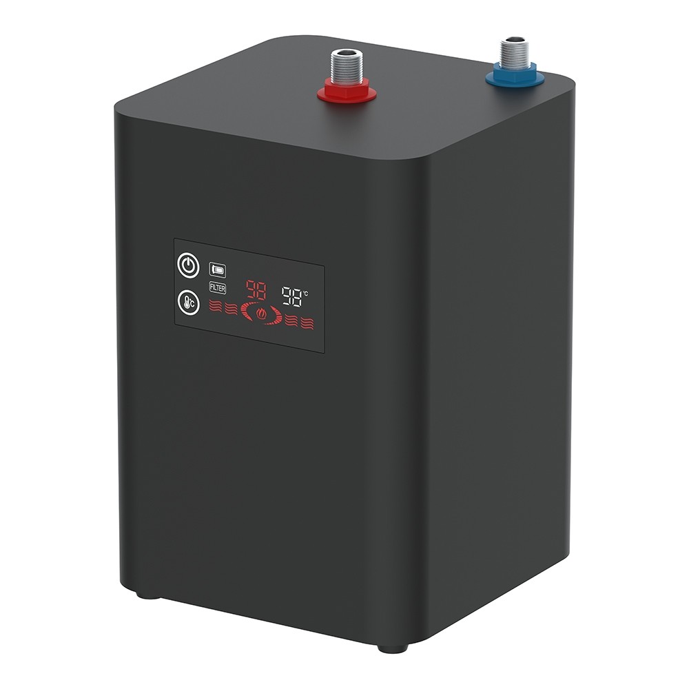 Mayfair Brushed Brass In Instant Boiling Hot Water Knurl Design Kitchen Tap Complete Kit