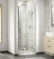 Nuie Pacific Chrome Hinged Shower Door Enclosures 6mm Glass