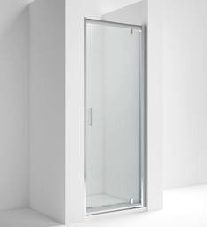 Nuie Rene Chrome Pivot Shower Door Enclosures 6mm Glass