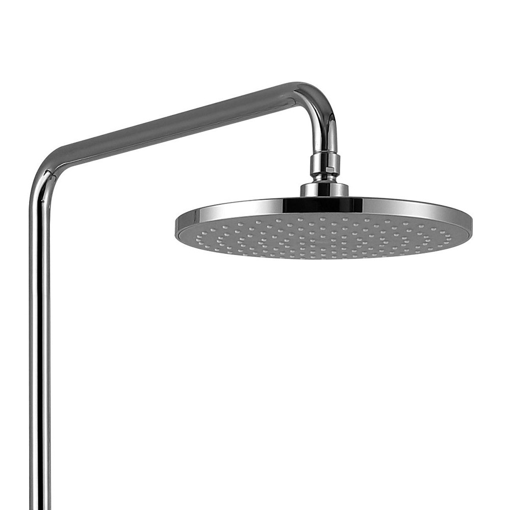 Jasmine Wall Mounted Thermostatic Bath Shower Mixer Tap with Round Dual