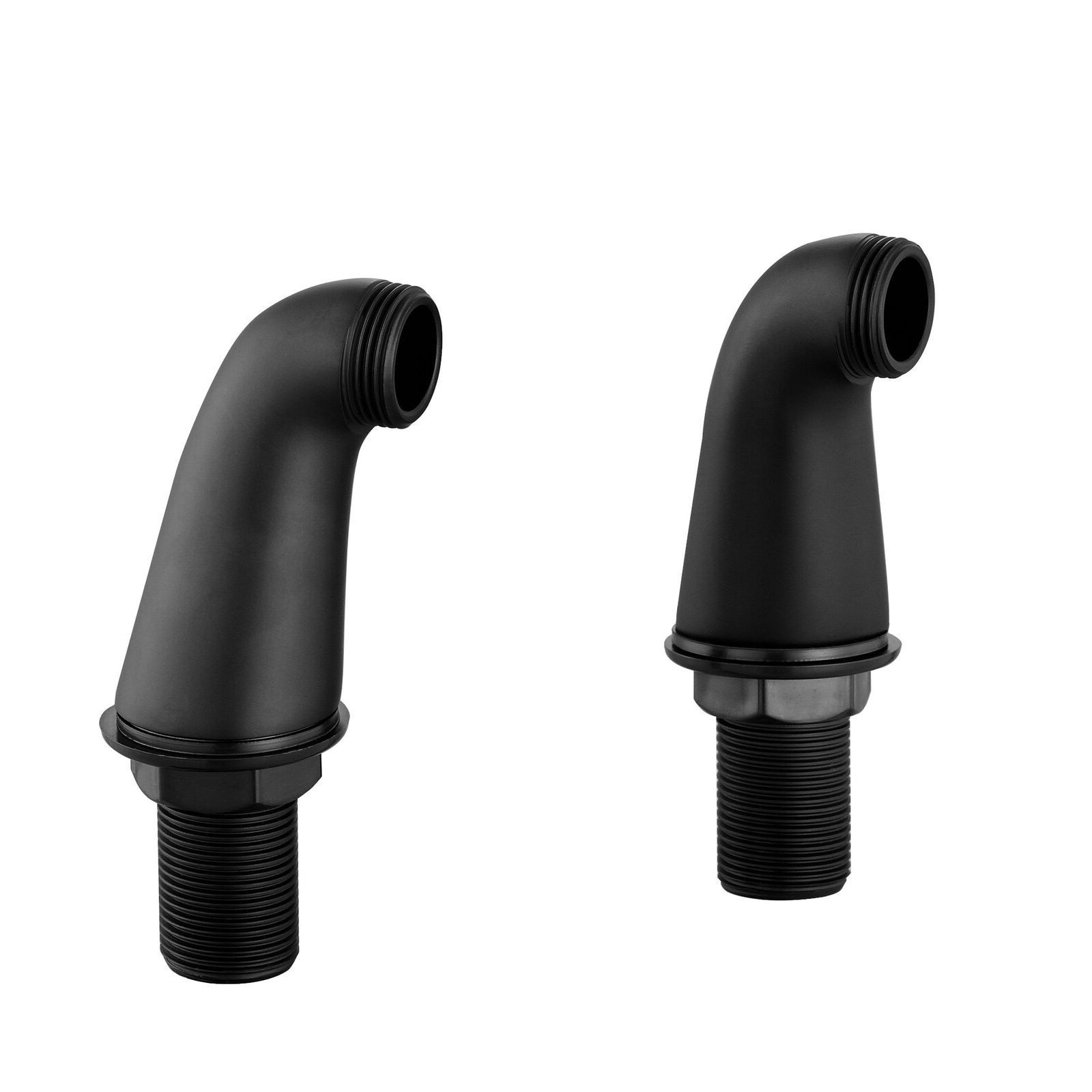 Round Deck Mounting Bath Tap Legs - Matt Black - BTL1K | Bathroom House