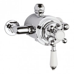 Nuie Victorian Dual Exposed Thermostatic Shower Valve - Chrome - A3091E-CO-1