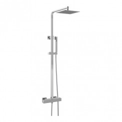 Hudson Reed Luxury Square Rigid Riser Shower Kit with Thermostatic Bar Valve - Chrome A3531-CO-1