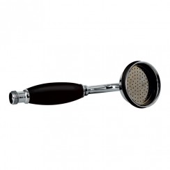 Old London by Hudson Reed Topaz Large Chrome Traditional Shower Handset - Black Profile A4150G-CO-1