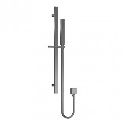 Nuie Square Slider Rail Shower Kit with Outlet Elbow - Brushed Pewter - A7167-CO-1