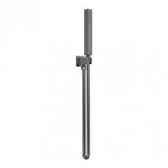 Nuie Square Pencil Shower Handset with Hose and Bracket - Brushed Pewter - A7264-CO-1