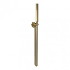Hudson Reed Round Outlet Elbow, Parking Bracket, Flexi Hose & Shower Handset - Brushed Brass A8263-CO-1