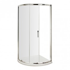 Nuie Pacific Single Entry Quadrant Shower Enclosure with Polished Chrome Profile 1850mm H x 860mm W x 6mm Glass - AQSE1H3-CO-1