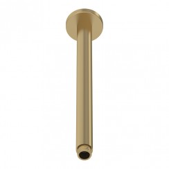 Hudson Reed Round Ceiling Mounted Shower Arm 300mm - Brushed Brass ARM816-CO-1
