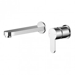 Nuie Arvan Wall Mounted 2-Hole Basin Mixer Tap - Chrome