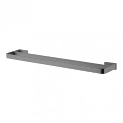 /BA10DX-MG-Wall Mounted Gunmetal Grey Double Towel Bar - Modern Square Design - Bathroom-house - CO-1
