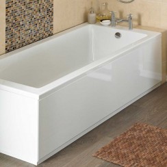 Nuie High Gloss White MDF 1500mm Bath Front Panel & Plinth