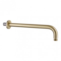 Brushed Brass Round Wall Mounted Shower Arm 300mm - WSA7BB