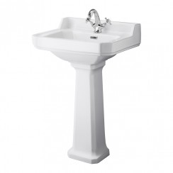 Old London by Hudson Reed Richmond 560mm Basin & Pedestal 1TH - CCR016-CO-1