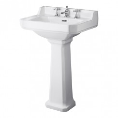 Old London by Hudson Reed Richmond 560mm Basin & Pedestal 3TH - CCR021-CO-1