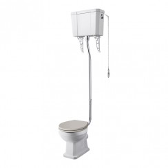 Old London by Hudson Reed Richmond 460mm Comfort Height High Level Toilet & Flush Pipe Kit- CCR035-CO-1