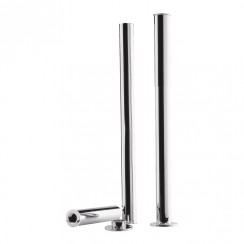 Old London by Hudson Reed Floorstanding Standpipes with Adjustable Shrouds for Bath Taps 720mmH x 40 mm - Chrome DA314-CO-1