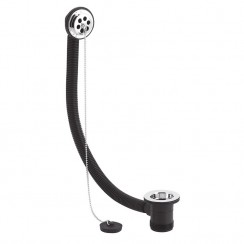 Nuie Contract Bath Waste & Overflow with Poly Plug, Ball Chain