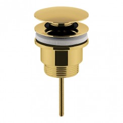 Old London by Hudson Reed Universal Push Button Basin Waste Slotted & Un-Slotted - Brushed Brass EK810-CO-1