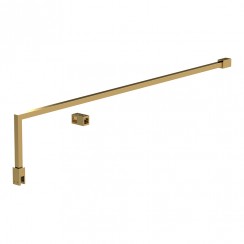 Nuie 1000mm Wetroom Shower Screen Support Bar Kit - Brushed Brass  - FIX025-CO-1
