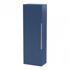 Hudson Reed Fluted 400mm Wall Hung Tall Storage Unit - Satin Blue - FLU362-CO-1