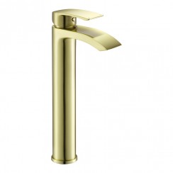 MBT62TBB - Hatton Brushed Brass Deck Mounted Mono Tall Basin Mixer Tap- Bathroom-house - CO-1