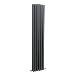Hudson Reed Revive Vertical Double Panel Designer Radiator 1800mm H x 354mm W - Anthracite HLA77-CO-1
