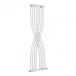 Hudson Reed Xcite Curved Double Panel Designer Radiator 1775mm H x 450mm W - Gloss White HLW94-CO-1