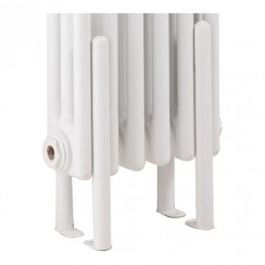 Old London by Hudson Reed Colosseum Radiator Floor Mounting Legs - Gloss White HX300-CO-1