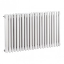Old London by Hudson Reed Colosseum Horizontal Triple Column Traditional Radiator 600mm H x 999mm W - Gloss White HX306-CO-1