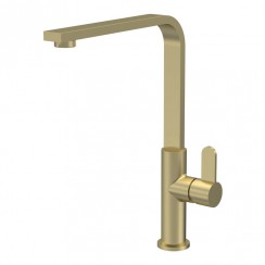 Nuie Churni Kitchen Mono Tap With Single Lever Handle - Brushed Brass