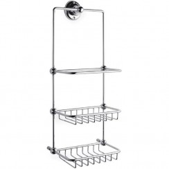 Nuie Traditional Chrome Shower Tidy Basket