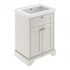 Old London by Hudson Reed Timeless Sand 600mm 2-Door Vanity Unit with Classic Basin - Timeless Sand LOF444-CO-1