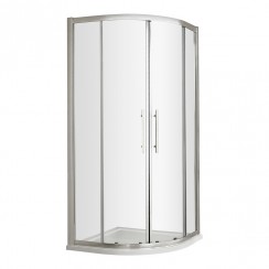 Hudson Reed Apex Quadrant Shower Enclosure with Chrome Profile 800mm W x 800mm D x 1900mm H x 8mm Glass - M800Q-E8-CO-1