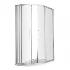 Hudson Reed Apex Offset Quadrant Shower Enclosure with Chrome Profile 900mm W x 800mm D x 1900mm H x 8mm Glass - M9080Q-E8-CO-1