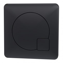 Hudson Reed Square Dual Flush Plate - Matt Black - MDPB02-CO-1