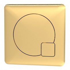 Hudson Reed Square Dual Flush Plate - Brushed Brass - MDPB03-CO-1