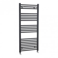 Nuie Straight Heated Towel Rail 1150mm H x 500mm W - Anthracite - MTY105-CO-1