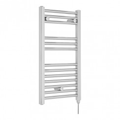 Nuie Electric Heated Round Towel Rail 720mm H x 400mm W - Chrome - MTY150-CO-1
