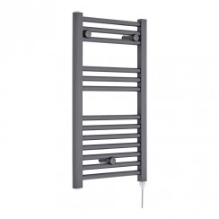 Nuie Electric Heated Round Towel Rail 720mm H x 400mm W - Anthracite - MTY153-CO-1