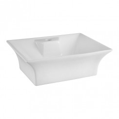 Hudson Reed 480mm Rectangular Countertop Vessel Basin with Overflow 1TH - NBV005-CO-1