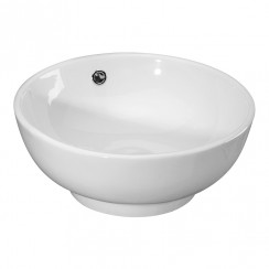 Hudson Reed 420mm Round Countertop Vessel Basin with Overflow - NBV124-CO-1