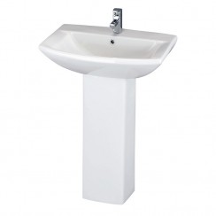 Nuie Asselby 500mm Basin & Pedestal