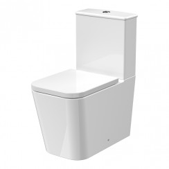 Nuie Ava Compact Flush To Wall Close Coupled Toilet & Soft Close Seat - NCG550-CO-1