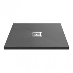 Hudson Reed Slimline Square Shower Tray 800mm x 800mm x 32mm - Grey Slate - NLT71006-CO-1
