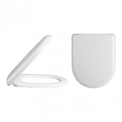 Nuie Standard D Shaped Soft Close Top Fix Toilet Seat - White - NTS002-CO-1
