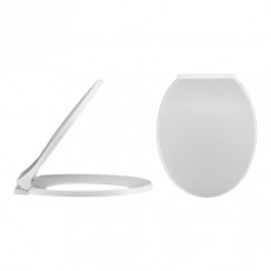 Nuie Standard Soft Close Bottom Fix Round Toilet Seat - White - NTS010-CO-1