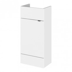 Hudson Reed Fusion 400mm Floorstanding 1-Door Vanity Unit - Slimline - Gloss White-OFF103-CO-1