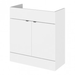 Hudson Reed Fusion 800mm Floorstanding 2-Door Vanity Unit - Gloss White-OFF109-CO-1