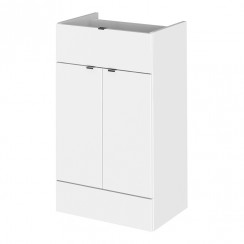 Hudson Reed Fusion 500mm 1-Drawer 2-Door Base Unit - Gloss White - OFF126-CO-1
